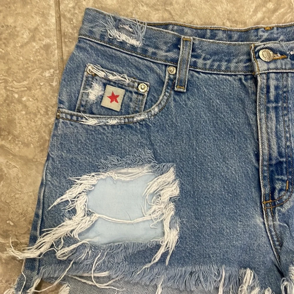 Vintage‎ Rockies Women's High Waist Distressed Denim Short Sz 11
